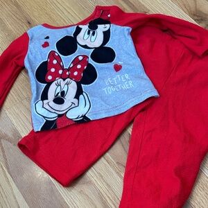 Disney Minnie Infant Pajama Top in Bright Red with White Logo